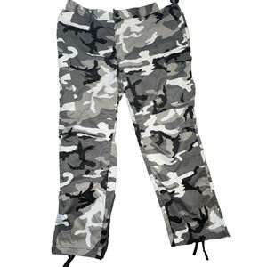 Men’s cargo grey Pants Grey Button Up Xx Large Waist 43-47 VTG outdoor gear